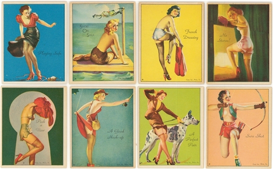 1944 R59 Gum, Inc. "American Beauties" Complete Set (24) Plus 9-Card Uncut Strip